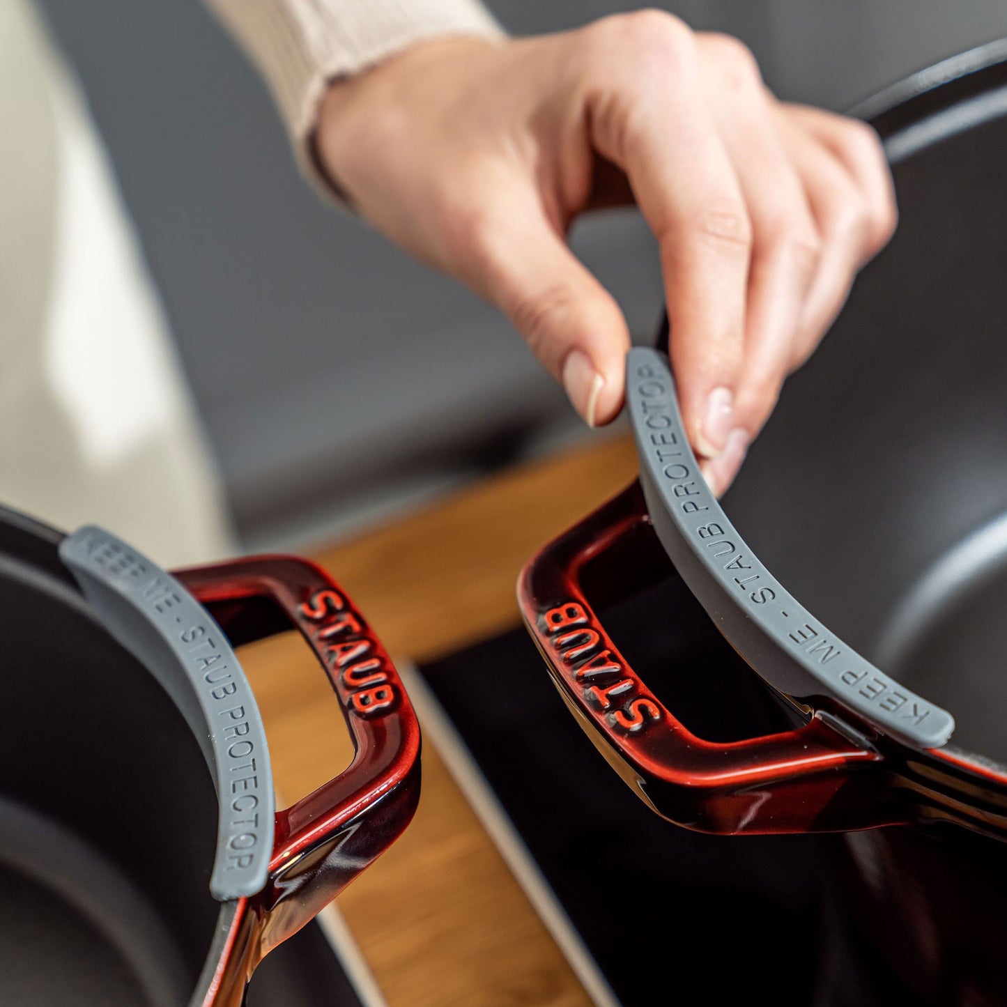 Staub 4 Piece Grenadine Stackable Cast Iron Cookware Set