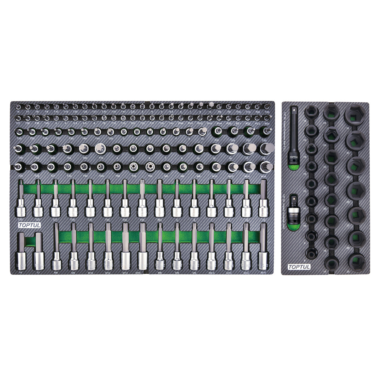 Toptul 413-Piece Tool Kit – Jumbo Series with 7 Drawers (S/S Finish)