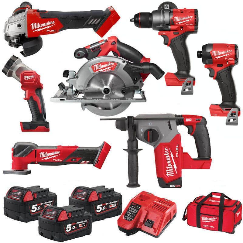 MILWAUKEE M18FPP7A3-503B 7-Piece POWER PACK