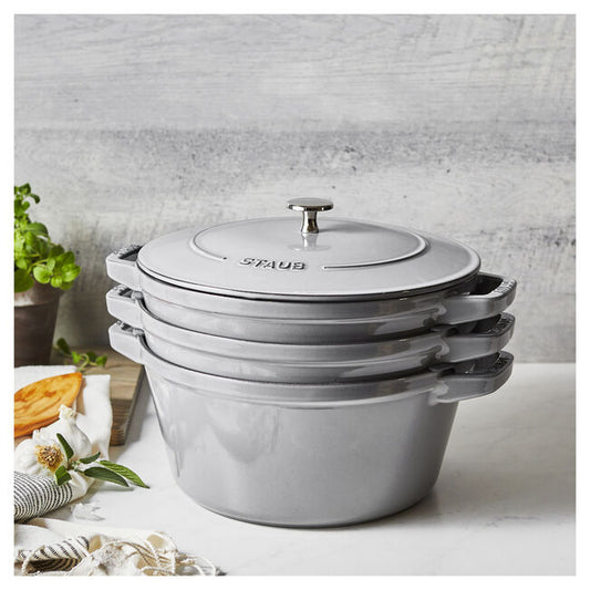 Staub 4 Piece Grenadine Stackable Cast Iron Cookware Set